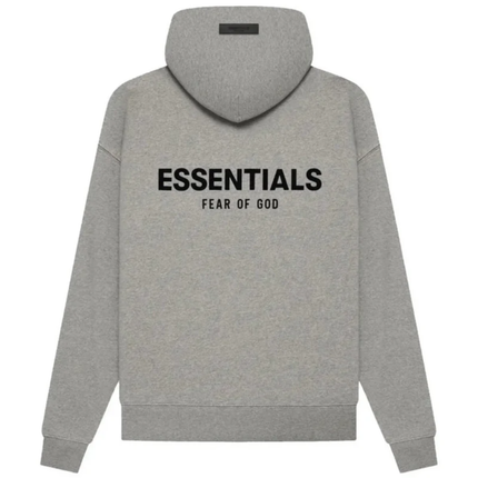 Essentials Dark Oatmeal Felpa con Cappuccio Bambini – vista posteriore – SneakerMood