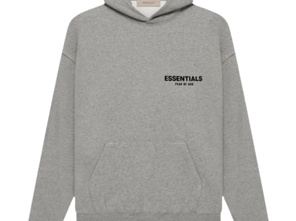 Essentials Dark Oatmeal Hoodie Enfant – vue de face – SneakerMood