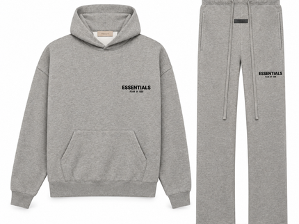 Essentials Dark Oatmeal Relaxed Winter Set Complete Outfit SneakerMood