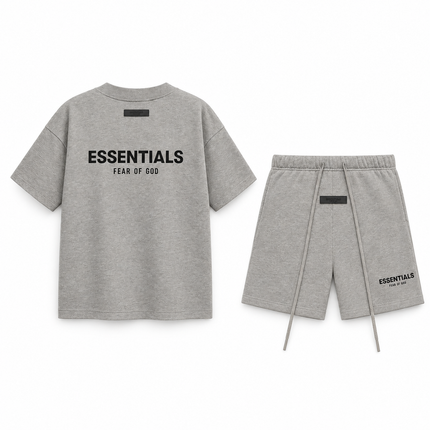 Essentials Dark Oatmeal Summer Set Complete Outfit SneakerMood