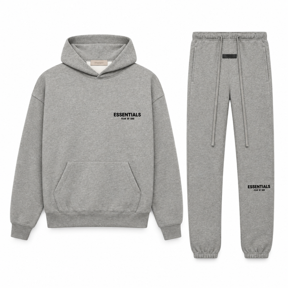 Essentials Dark Oatmeal Winter Set Complete Outfit SneakerMood