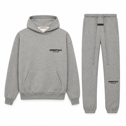 Essentials Dark Oatmeal Winter Set Complete Outfit SneakerMood