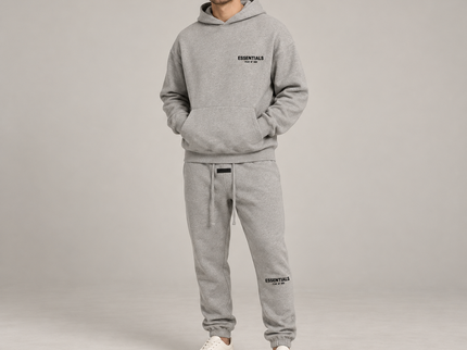 Essentials Dark Oatmeal Winter Set Studio Model SneakerMood
