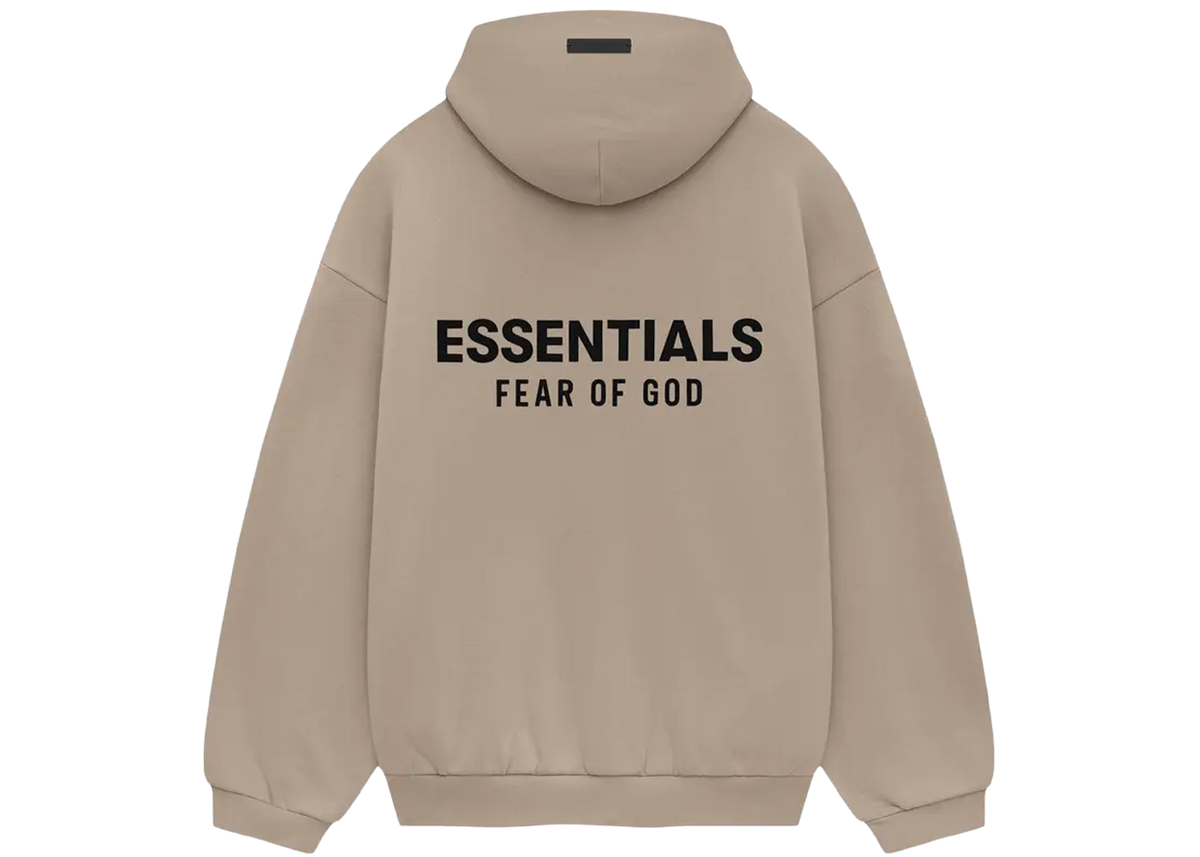Essentials Desert Sand Fleece Hoodie Back SneakerMood