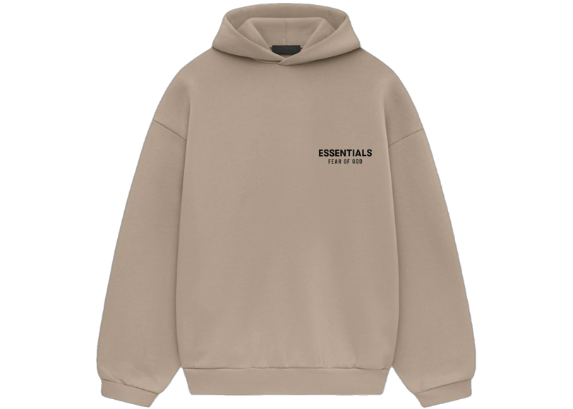 Essentials Desert Sand Fleece Hoodie Front SneakerMood