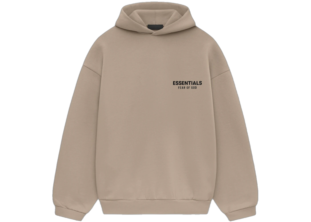 Essentials Desert Sand Fleece Hoodie Front SneakerMood