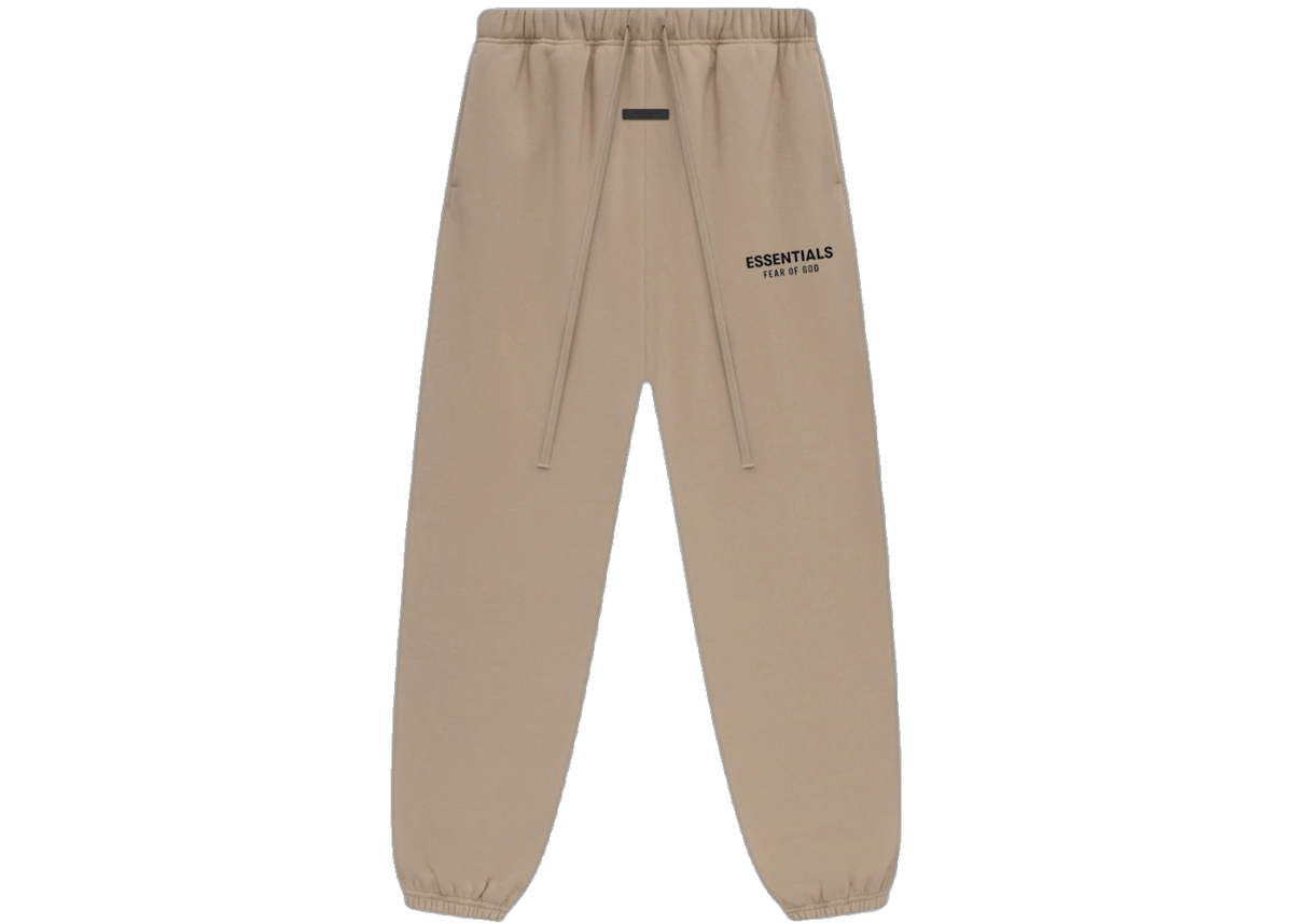 Essentials Desert Sand Fleece Sweatpant Front SneakerMood