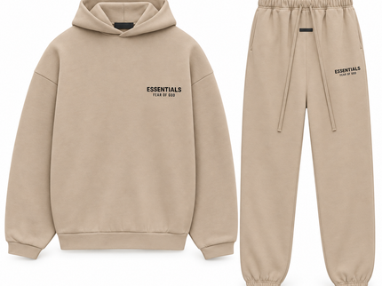 Essentials Desert Sand Fleece Winter Set Complete Outfit SneakerMood
