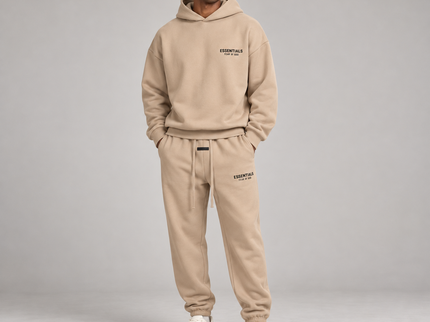 Essentials Desert Sand Fleece Winter Set Studio Model SneakerMood