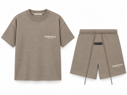 Essentials Desert Taupe Summer Set Complete Outfit SneakerMood