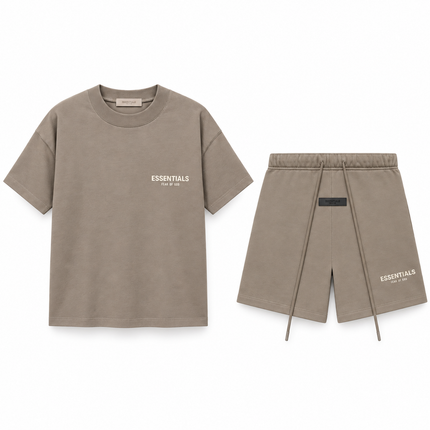 Essentials Desert Taupe Summer Set Complete Outfit SneakerMood