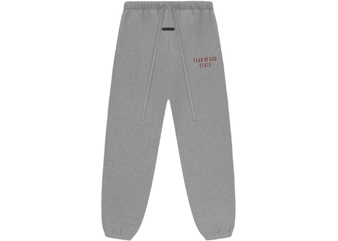 Essentials Fleece Dark Heather Sweatpant Front SneakerMood
