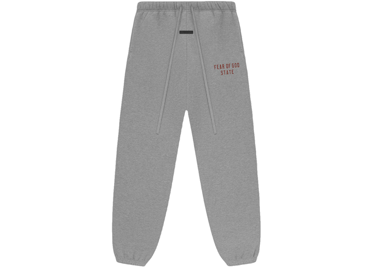 Essentials Fleece Dark Heather Sweatpant Front SneakerMood