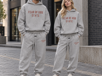 Essentials Fleece Dark Heather Winter Set Streetwear Couple SneakerMood