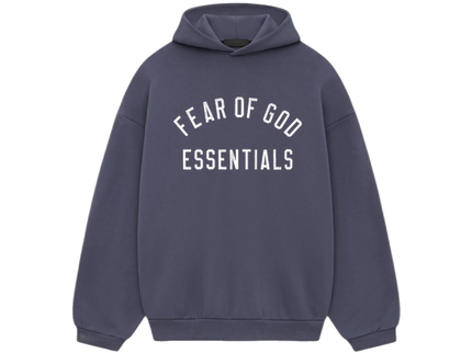 Essentials Fleece Marine Hoodie Front SneakerMood