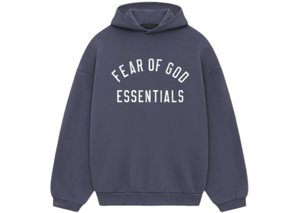 Essentials Fleece Marine Hoodie Front SneakerMood