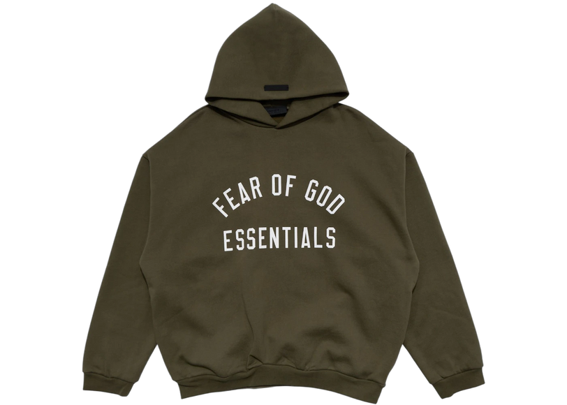 Essentials Fleece Military Hoodie Front SneakerMood
