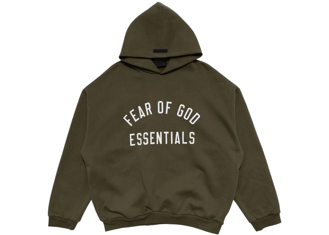 Essentials Fleece Military Hoodie Front SneakerMood