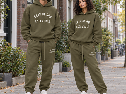 Essentials Fleece Military Winter Set Streetwear Couple SneakerMood