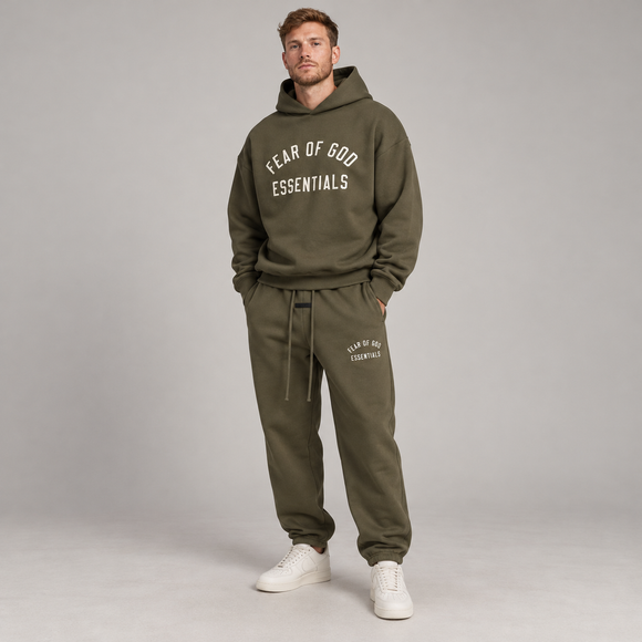 Essentials Fleece Military Winter Set Studio Model SneakerMood