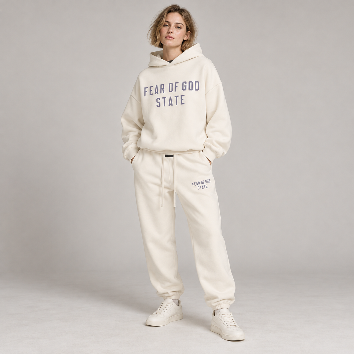 Essentials Fleece Shell Winter Set Studio Model SneakerMood