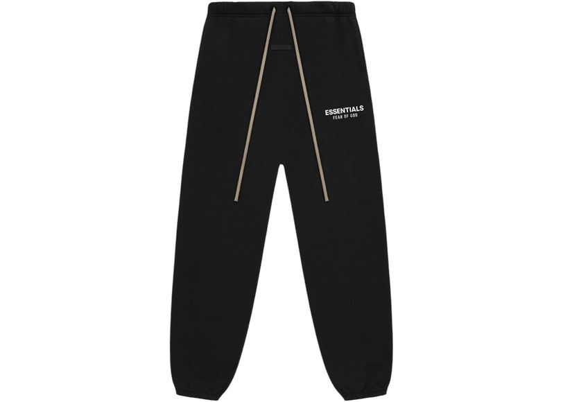 Essentials FW24 Black Fleece Sweatpant Front SneakerMood