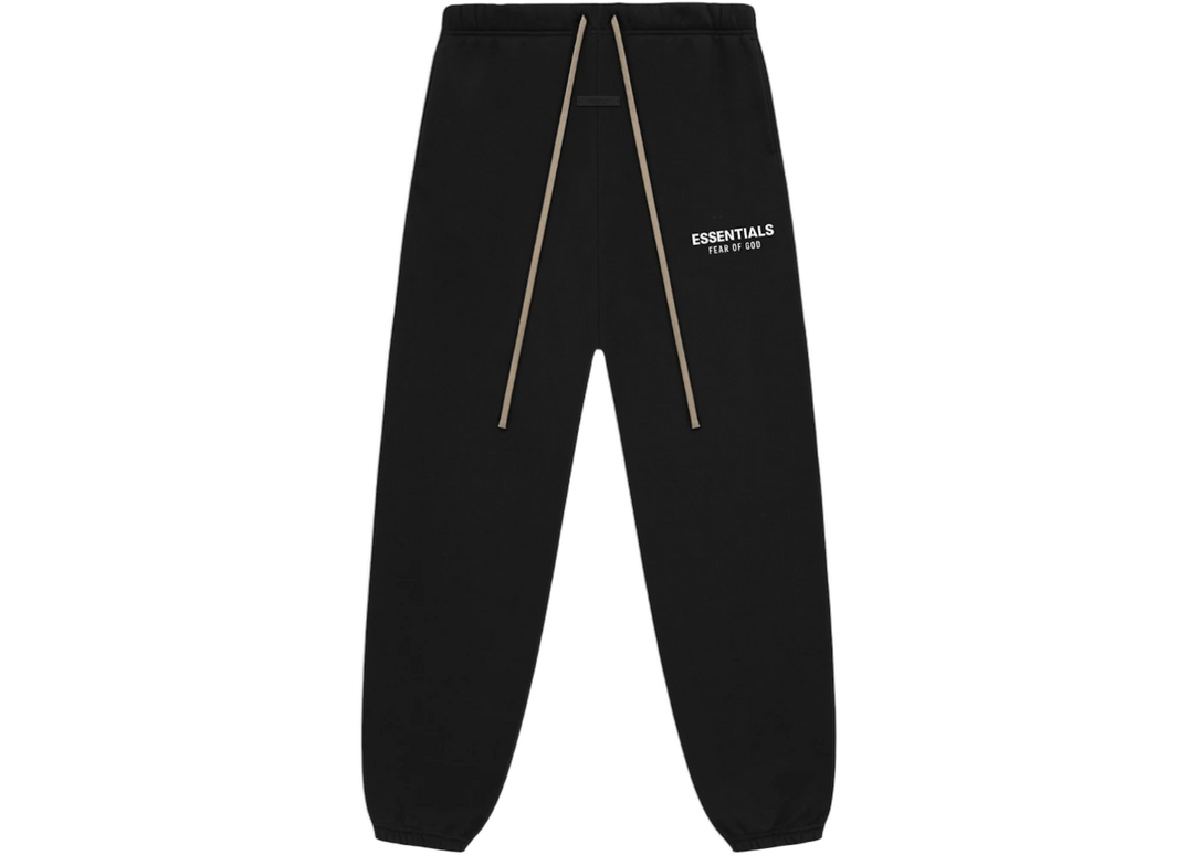 Essentials FW24 Black Fleece Sweatpant Front SneakerMood