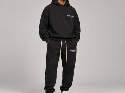 Essentials FW24 Black Fleece Winter Set Studio Model SneakerMood