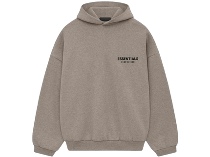 Essentials Heather Grey Fleece Hoodie Front SneakerMood