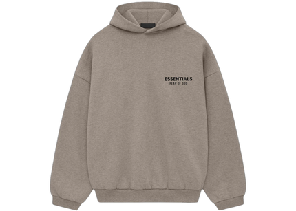 Essentials Heather Grey Fleece Hoodie Front SneakerMood