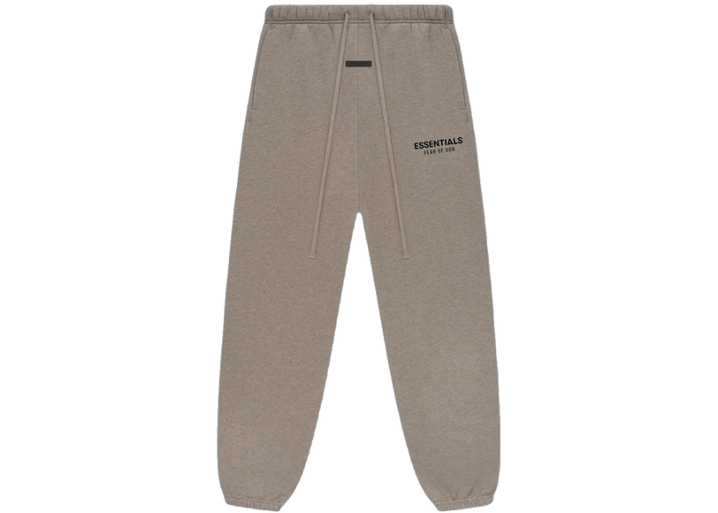 Essentials Heather Grey Fleece Sweatpant Front SneakerMood