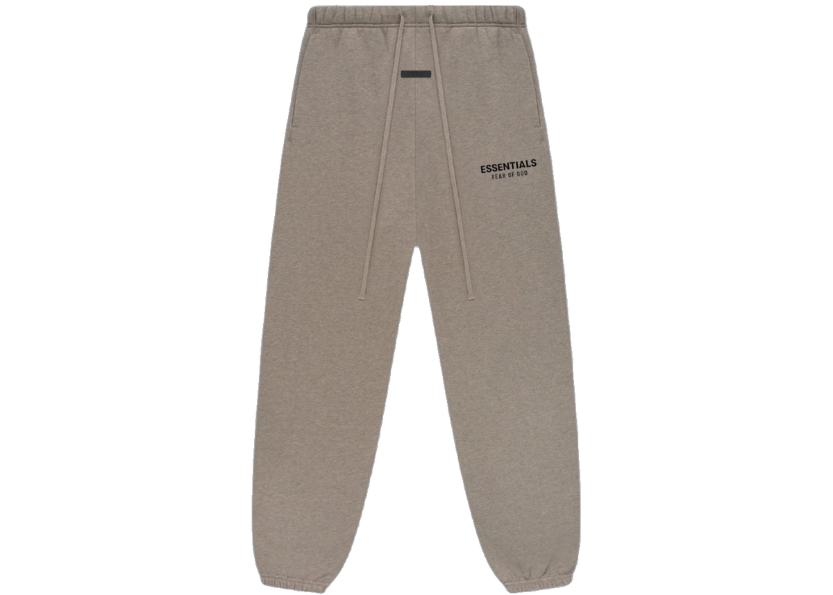 Essentials Heather Grey Fleece Sweatpant Front SneakerMood