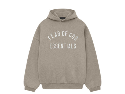 Essentials Heather Grey State Fleece Hoodie Front SneakerMood