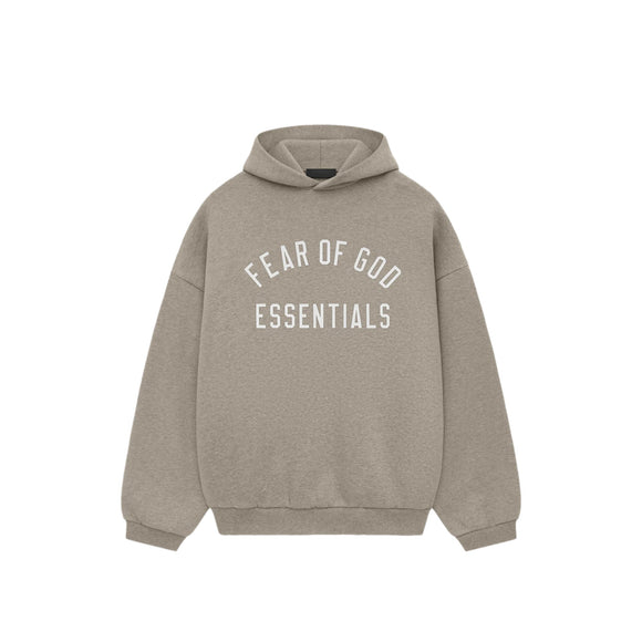 Essentials Heather Grey State Fleece Hoodie Front SneakerMood