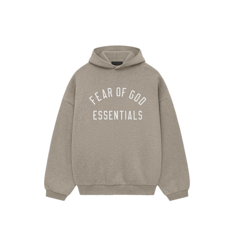 Essentials Heather Grey State Fleece Hoodie Front SneakerMood