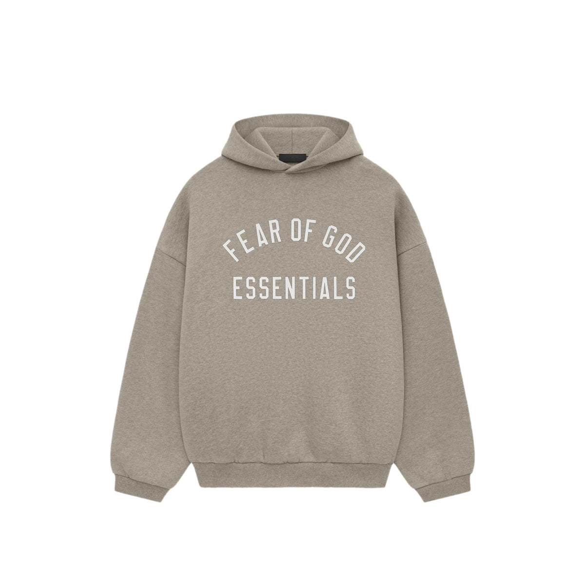 Essentials Heather Grey State Fleece Hoodie Front SneakerMood