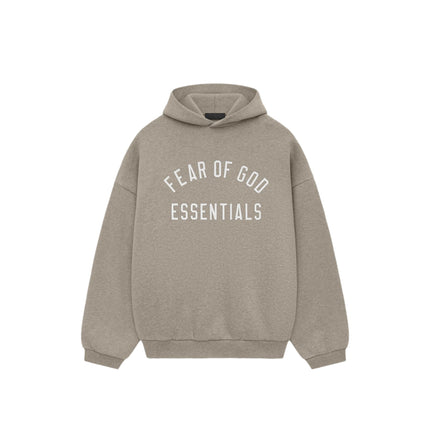 Essentials Heather Grey State Fleece Hoodie Front SneakerMood