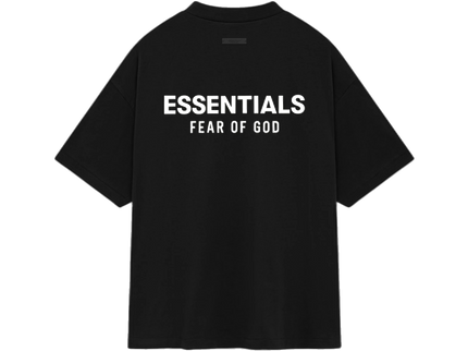 Essentials Jet Black T-shirt Front SneakerMood
