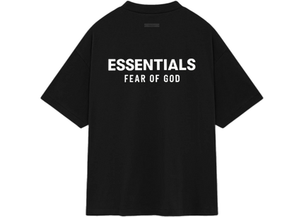 Essentials Jet Black T-shirt Front SneakerMood