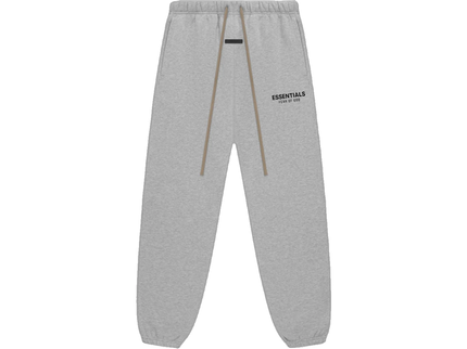 Essentials Light Heather Grey Fleece Sweatpant Front SneakerMood