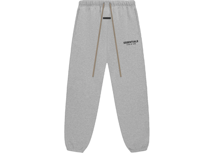 Essentials Light Heather Grey Fleece Sweatpant Front SneakerMood