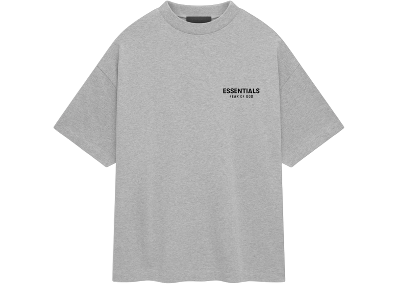 Essentials Light Heather Grey T-shirt Front SneakerMood