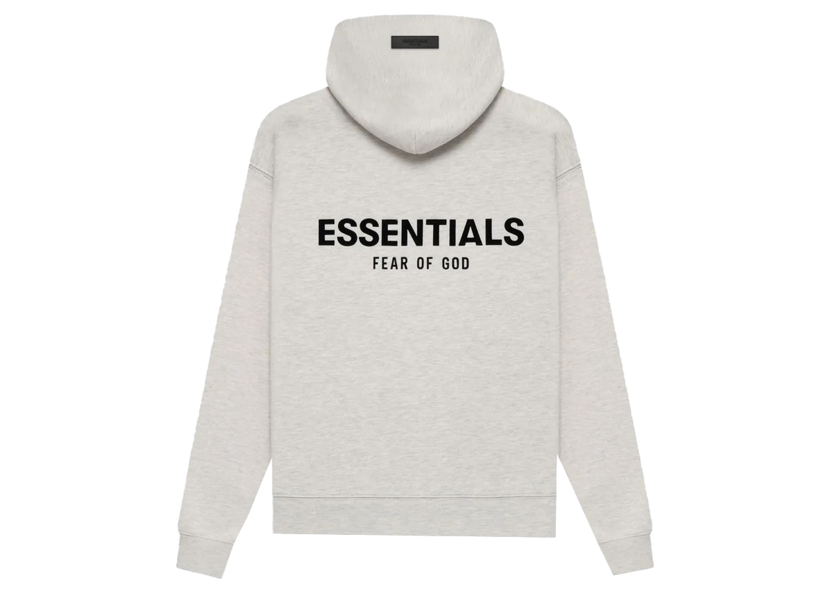 Essentials Light Oatmeal Hoodie Back SneakerMood