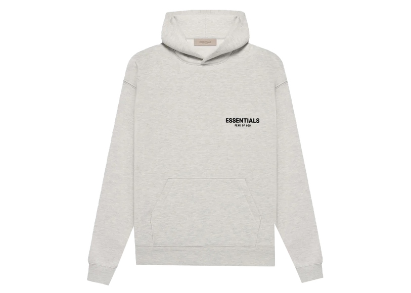 Essentials Light Oatmeal Hoodie Front SneakerMood