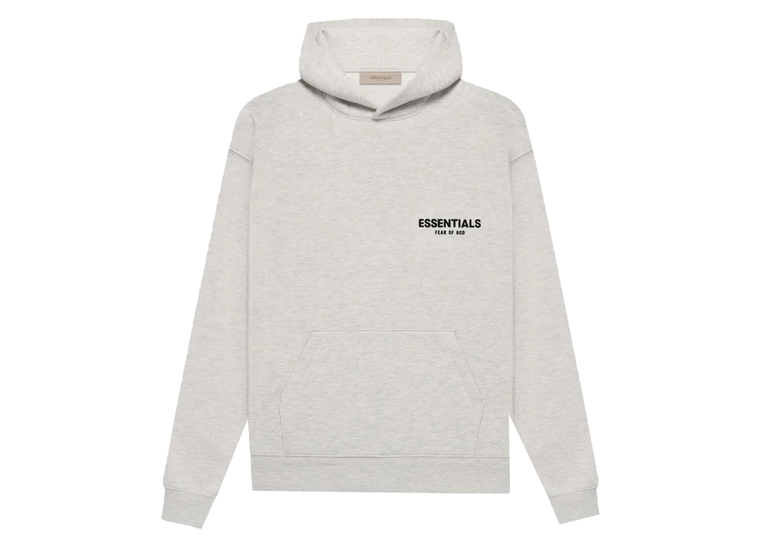 Essentials Light Oatmeal Hoodie Front SneakerMood