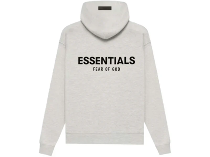 Essentials Light Oatmeal Kids Hoodie – back view – SneakerMood