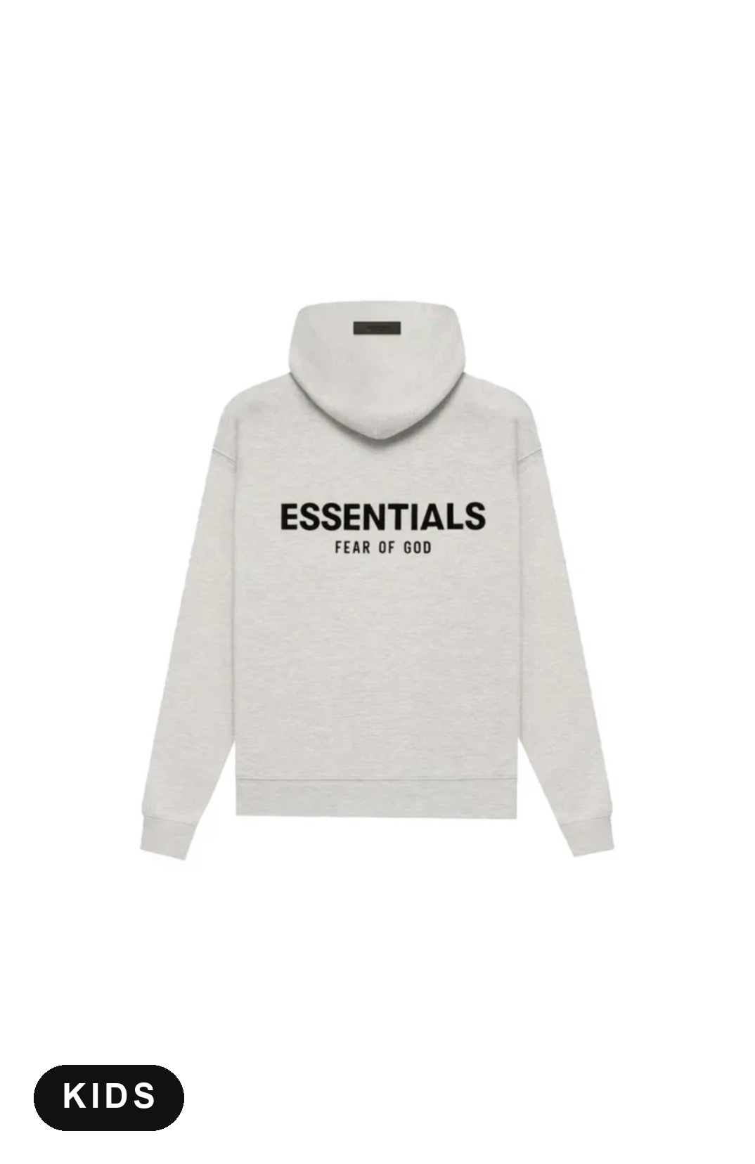 Essentials Light Oatmeal Gyerek Hoodie – hátulnézet – SneakerMood