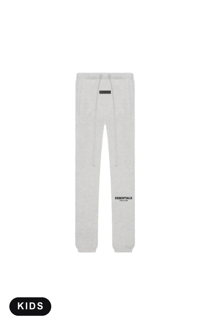 Essentials Light Oatmeal Pantaloni Jogger Bambini – vista anteriore – SneakerMood