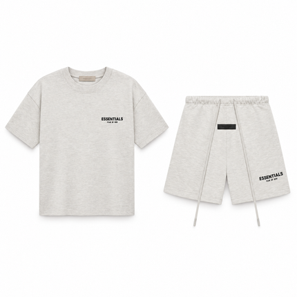 Essentials Light Oatmeal Summer Set Complete Outfit SneakerMood
