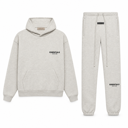 Essentials Light Oatmeal Winter Set Complete Outfit SneakerMood